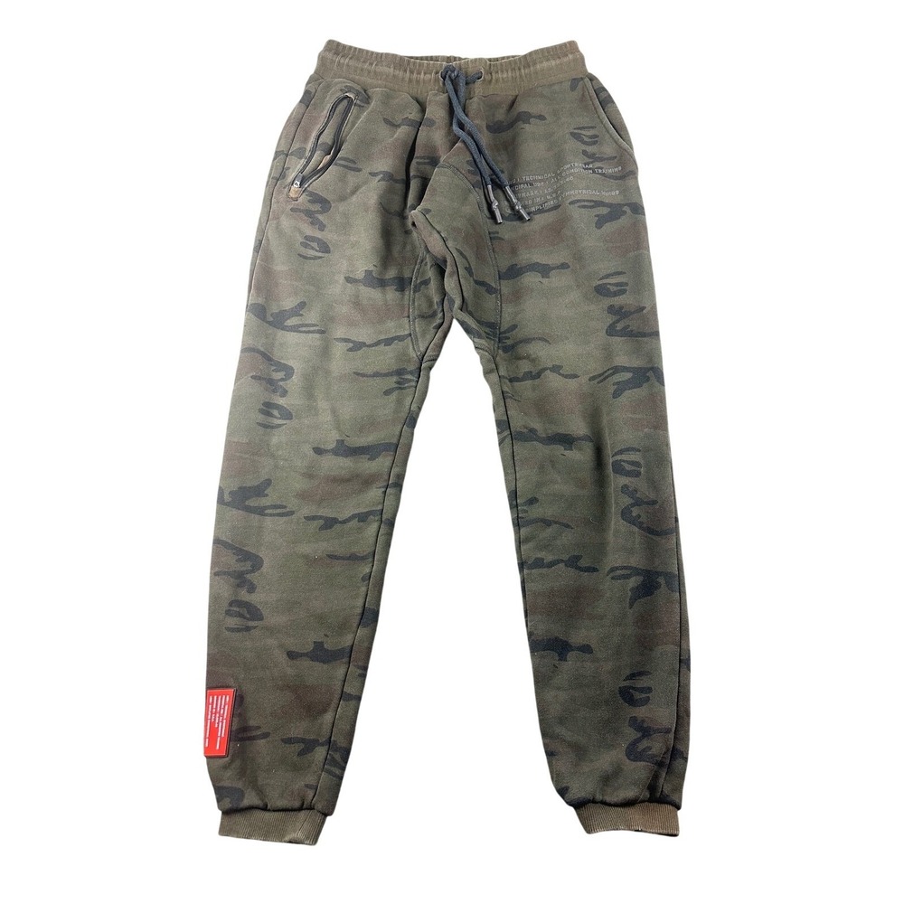 ASRV Signature Utility Jogger Pants Men L Green Athletic Fleece Camouflage Urban